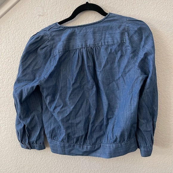 Madewell wrap Denim top - G7461- size small NWT - Picture 6 of 7